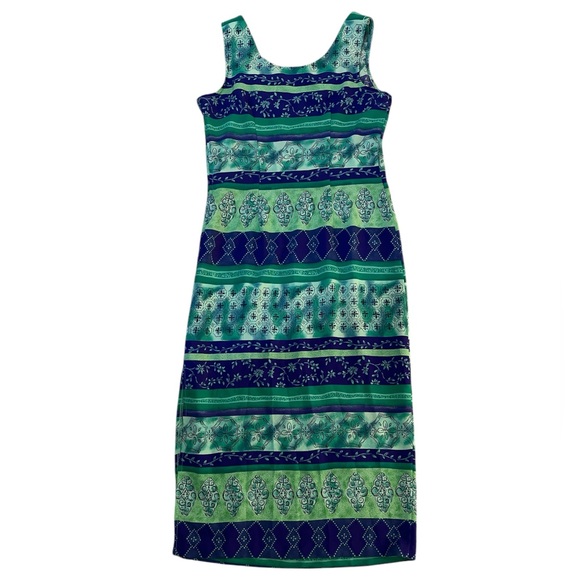Women’s Geometric Boho Sleeveless Dress - Picture 2 of 3